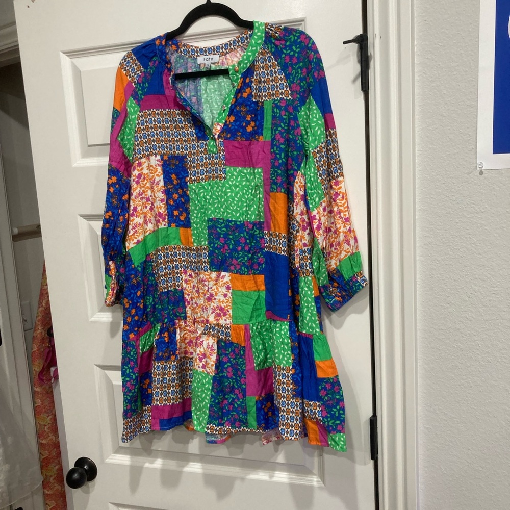 Fate Multicolor Patterned Dress - image 1